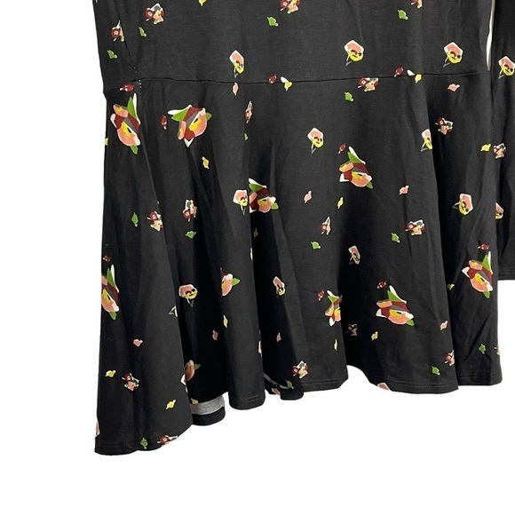 MATILDA JANE PEP IN YOUR STEP FLORAL STRETCH LONG SLEEVE KEYHOLE PEPLUM TOP - Picture 8 of 13